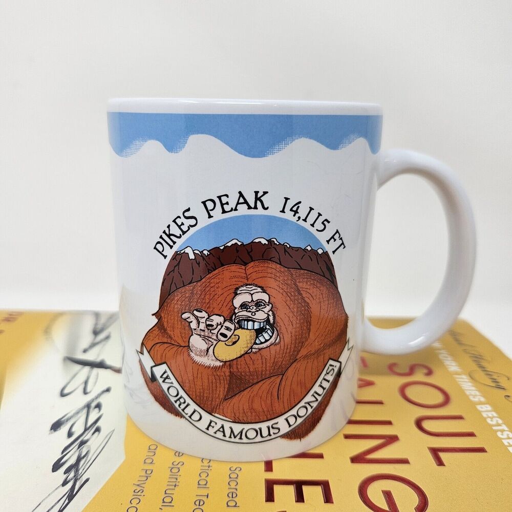 Pikes Peak Famous Donuts Doughnuts Colorado Springs souvenir coffee cup mug
